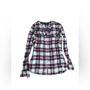 Zara Red and Black Plaid Shirt